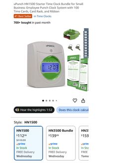 Starter Time Clock Bundle for Small Business (m26)