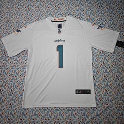 Nike Miami Dolphins Tua Tagovailoa White Jersey No. 1 