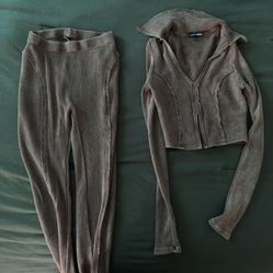 Fashion Nova Ribbed Matching Set 