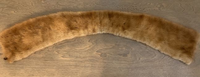 Mink Fur Collar can easily attach to collar 30”