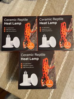 100 Watt Ceramic Heat Emitter Bulbs For Reptiles & Other Pets.
