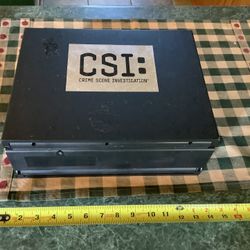 Crime Scene Investigator CSI travel carry case with microscope, hand print mold, slides, storage containers  2004 By Planet Toys Plainfield, Illinois