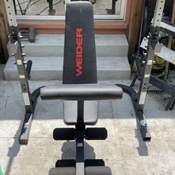 Weight lifting bench and rack