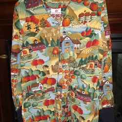 Fall Festive Scrub Jacket