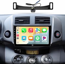 Car Stereo Radio 2006 2007 2008 2009 2010 2011 Toyota RAV4 Wireless Apple CarPlay Android Auto, 9” Touch Screen Head Units, Backup Camera