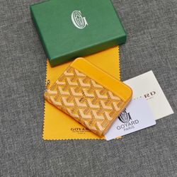Goyard Matignon Small Zip Around Wallet Yellow