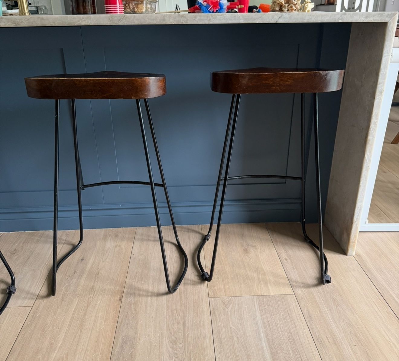 Bar Stools Wood And Wrought Iron