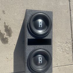 2 12” DC Lvl3 Subwoofers W/ Box An Amp (TRADES/OBO)