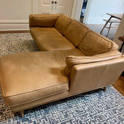 Article Tan leather Sectional Sofa