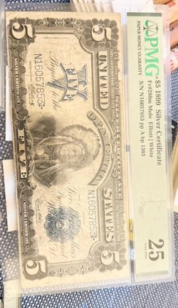 1899 5 dollar silver certificate