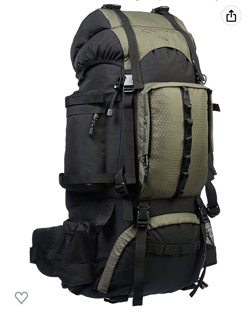 Amazon Basics Internal Frame Hiking Backpack with Rainfly(liquidation Items) Going Cheap.