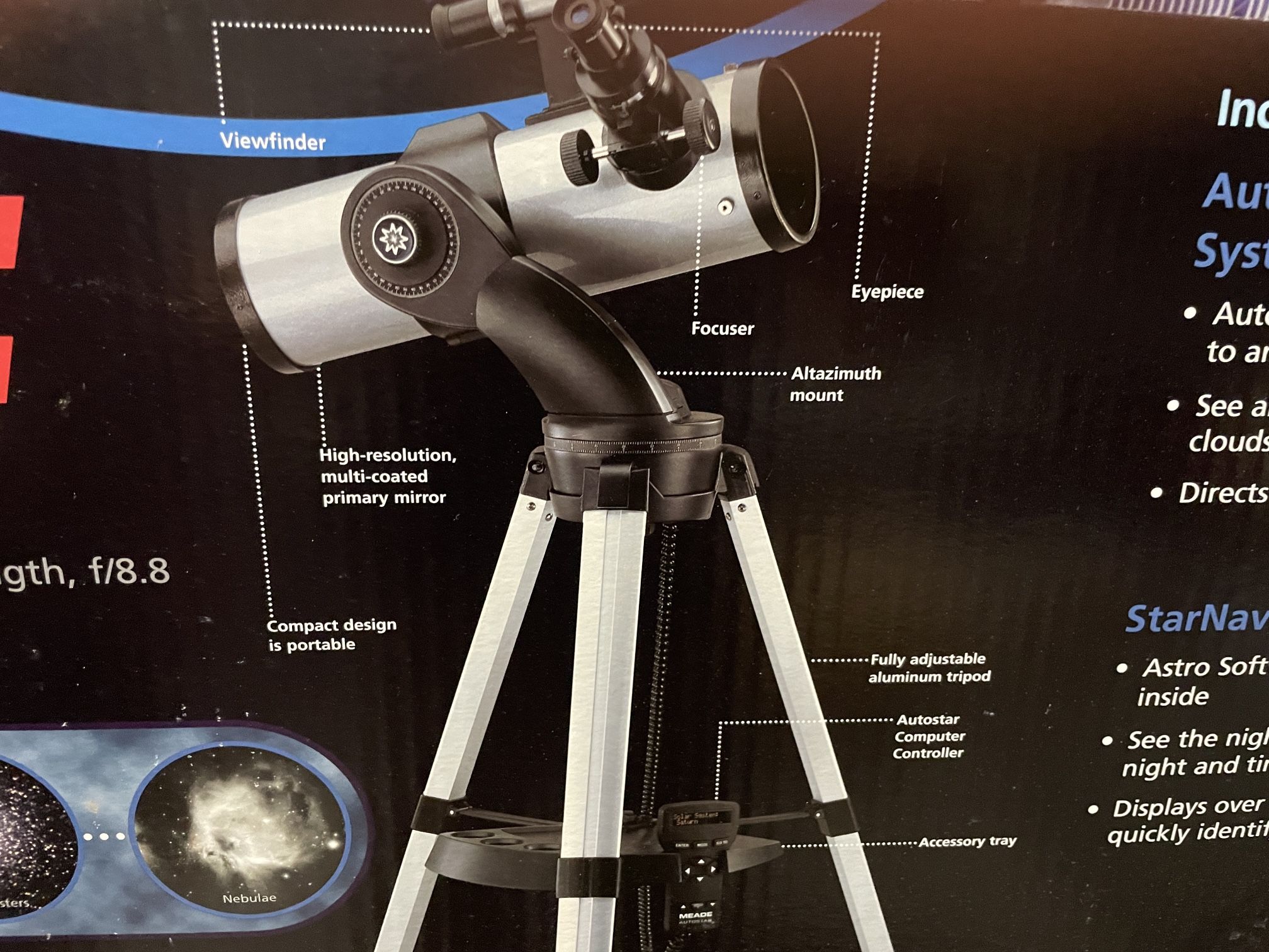 Never Used Mead 114 mm Reflecting Telescope 