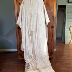 100% Silk Wedding Kimono with A Crane Print