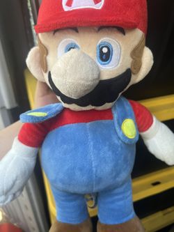 large size mario plush used good condition