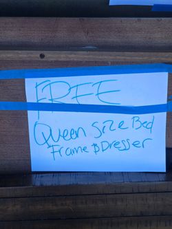 Free dresser and queen bed frame