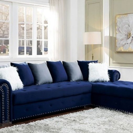 Brand New Super Plush Velvet Sectional Sofa (Pillows Included)