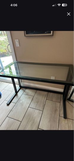 Crate And barrel Glass Top Desk