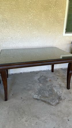Table with glass top for sale 50