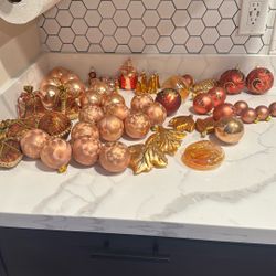 Copper Glass Christmas Decorations 
