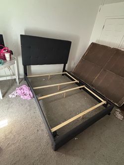 Full size bed frame and headboard