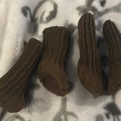 Extra Small Dog Puppy Cat Socks Booties Brown