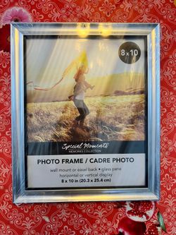 8x10 silver toned picture frame new