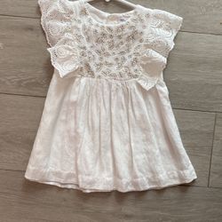 Zara white flutter dress