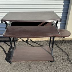 Small Computer Desk on Wheels  