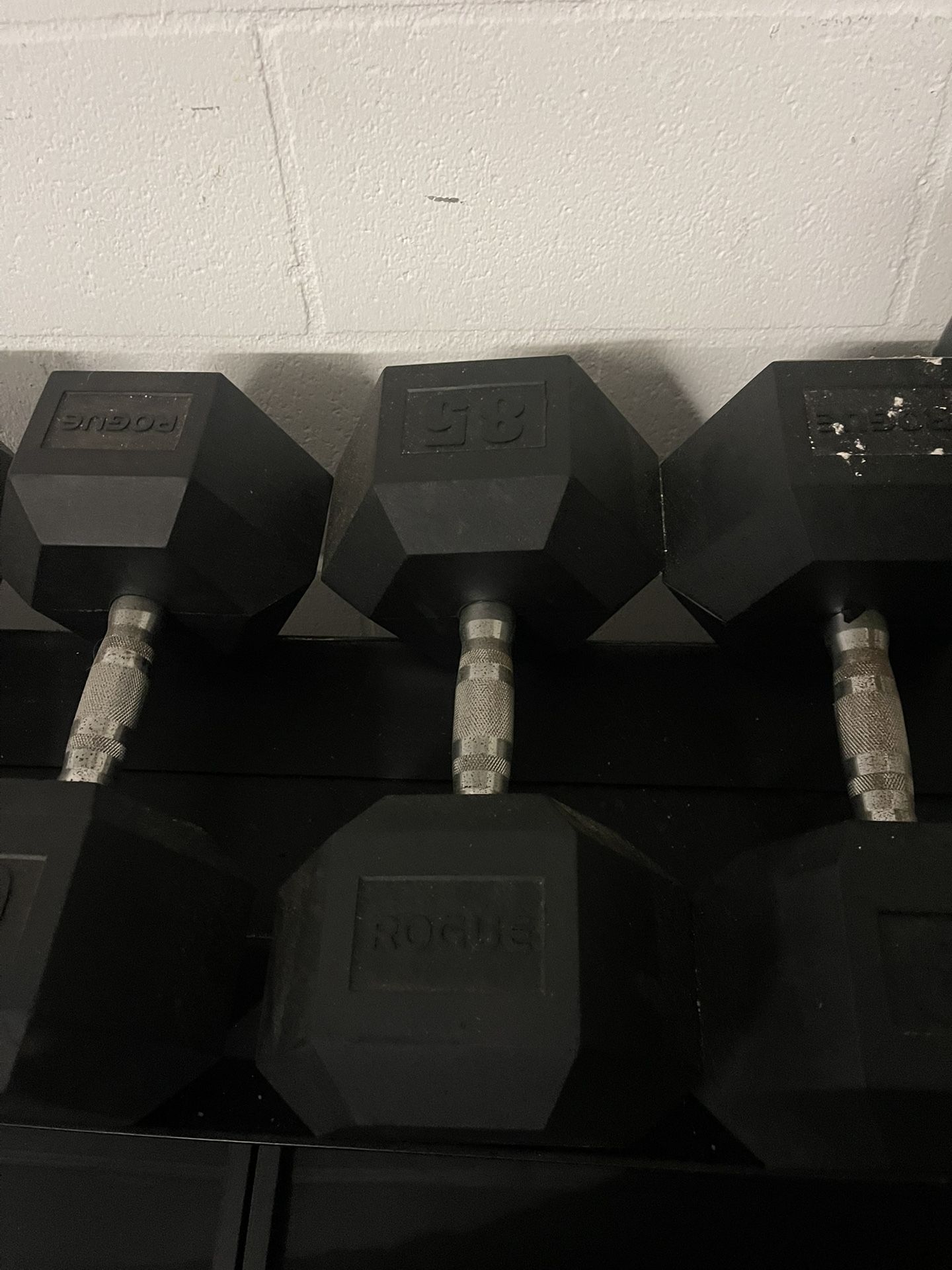 Rubber hex dumbbells 75 Bl For Pairs