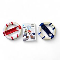 Mario Kart Wii with Steering Wheels – $40
