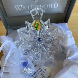 Collectible Waterford Crystal 2017 Snowflake Ornament 
