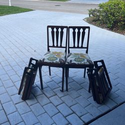 4 Antique Fold Up Chairs