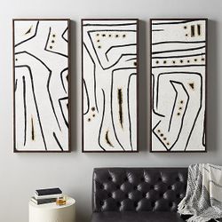 CB2 TRIPTYCH ART SET (RETAIL for $549)