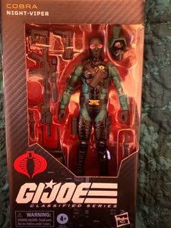 G.I. Joe Classified Series Cobra Night-Viper 6” Action Figure – Hasbro (New in Box)