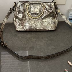 Crinkled Bronze Patricia  Ash Crossbody 