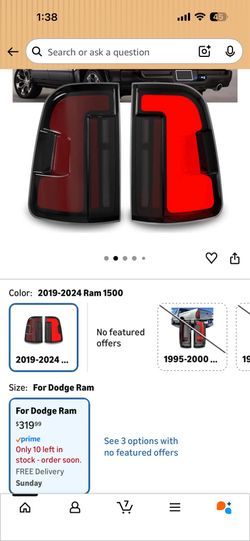 OKSIVA Sequential Full LED Tail Lights for 2019-2024 Dodge Ram 1500