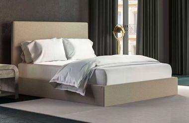 Cal King Storage Bed - Saatva Halle, Natural Linen - Brand New, $1300