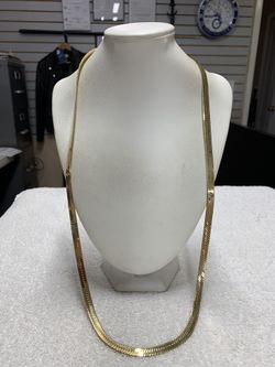 14K Yellow Gold Herringbone Chain (30”) 45 Grams 