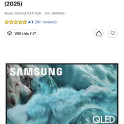 Samsung - 43" Class Q7F Series QLED 4K UHD SamsungVision Al Smart Tizen TV
