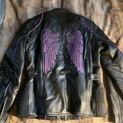Leather Jacket - Riding- Violet Wings 