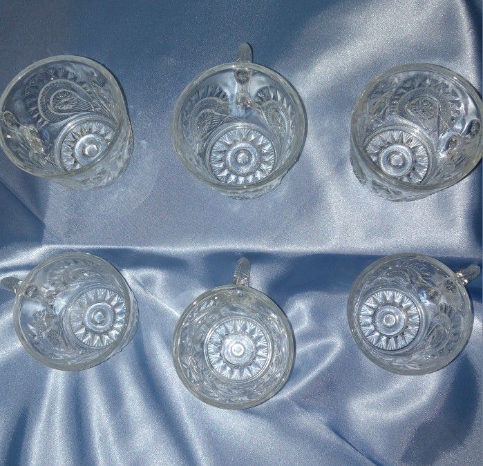 6 Vintage  Smith Glass Punch Cups