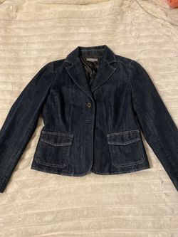 Ann Taylor Women’s Blue Denim Blazer Size: S (petite)