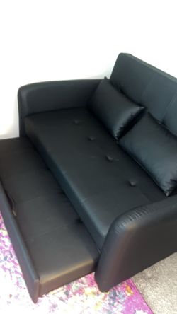 Black pull out couch/bed willing to negotiate on price