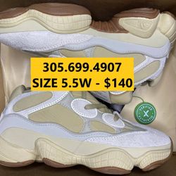 [$120] BOOST 500 STONE BEIGE BROWN WHITE BLACK NEW SNEAKERS SHOES SIZE 4 MEN 5.5 WOMEN 36 A5