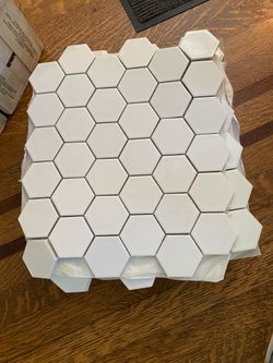 2” Glossy Hexagon porcelain tile 13 sheets
