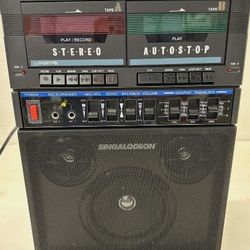 VTG LONESTAR K-5 SINGALODEON 2 Bay Cassette Tape Karaoke Machine