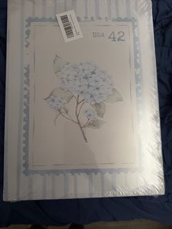 Blue hydrangea canvas