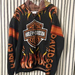 Vintage Harley Davidson Flame Hoodie