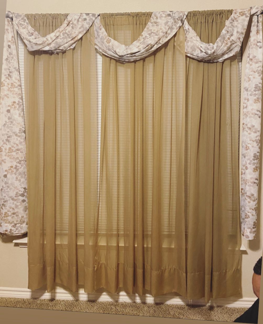 Selling brown curtains