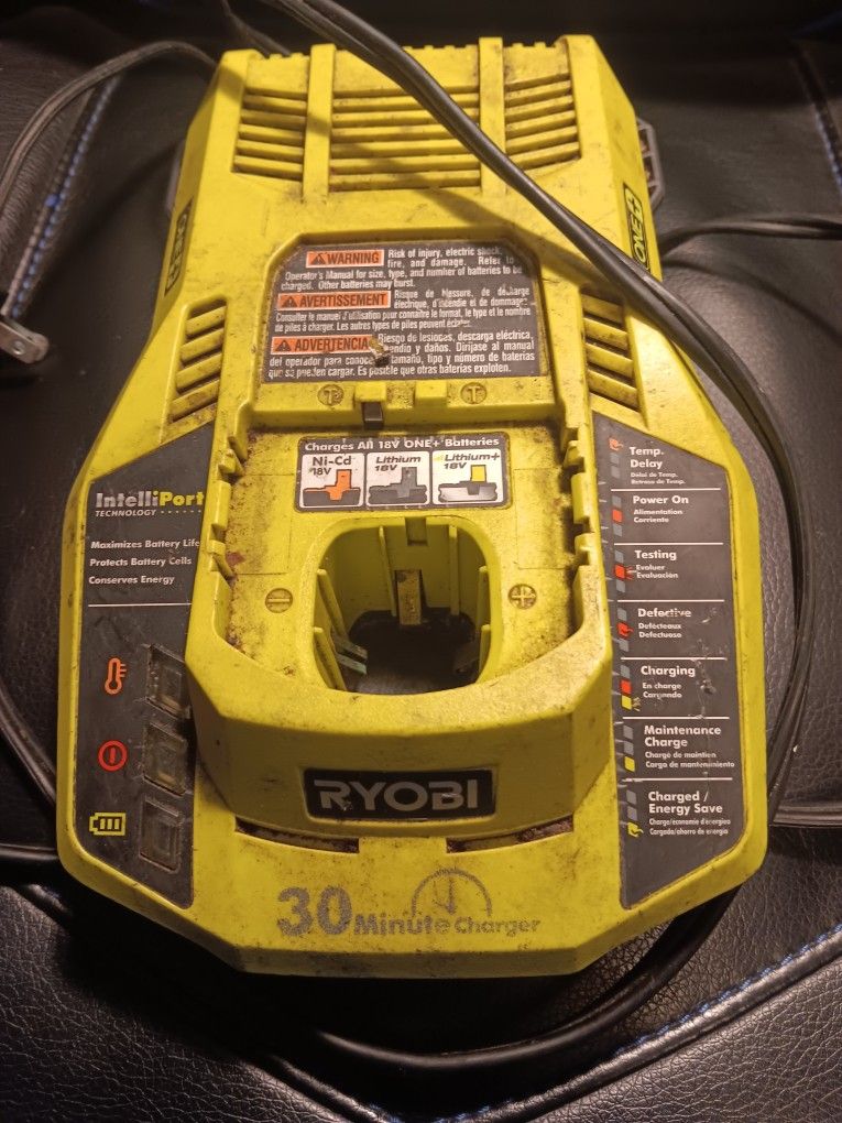 Ryobi P117 - 18v One+ Dual Chemistry 30 Minute Charger